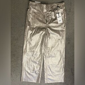 Oat New York Women's Gold High Rise Wide Leg Pants Size 10/30